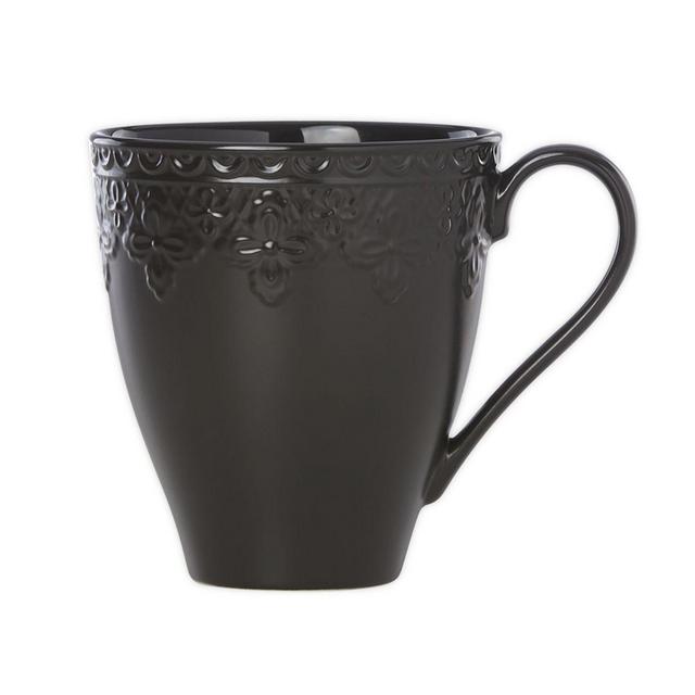 Lenox® Chelse Muse Fleur Matte Black™ Mugs (Set of 4)