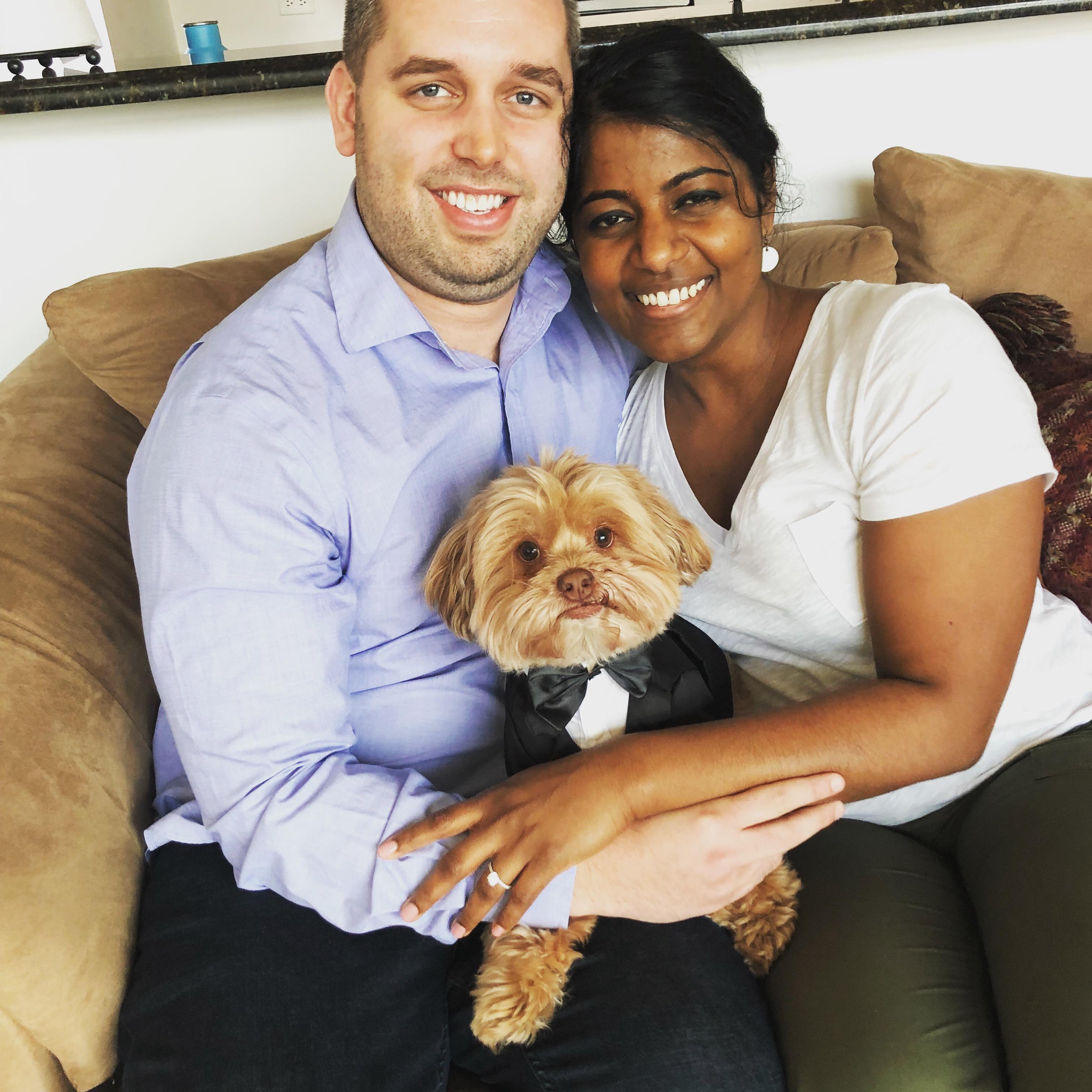 Engagement! Complete with pup in tux :)