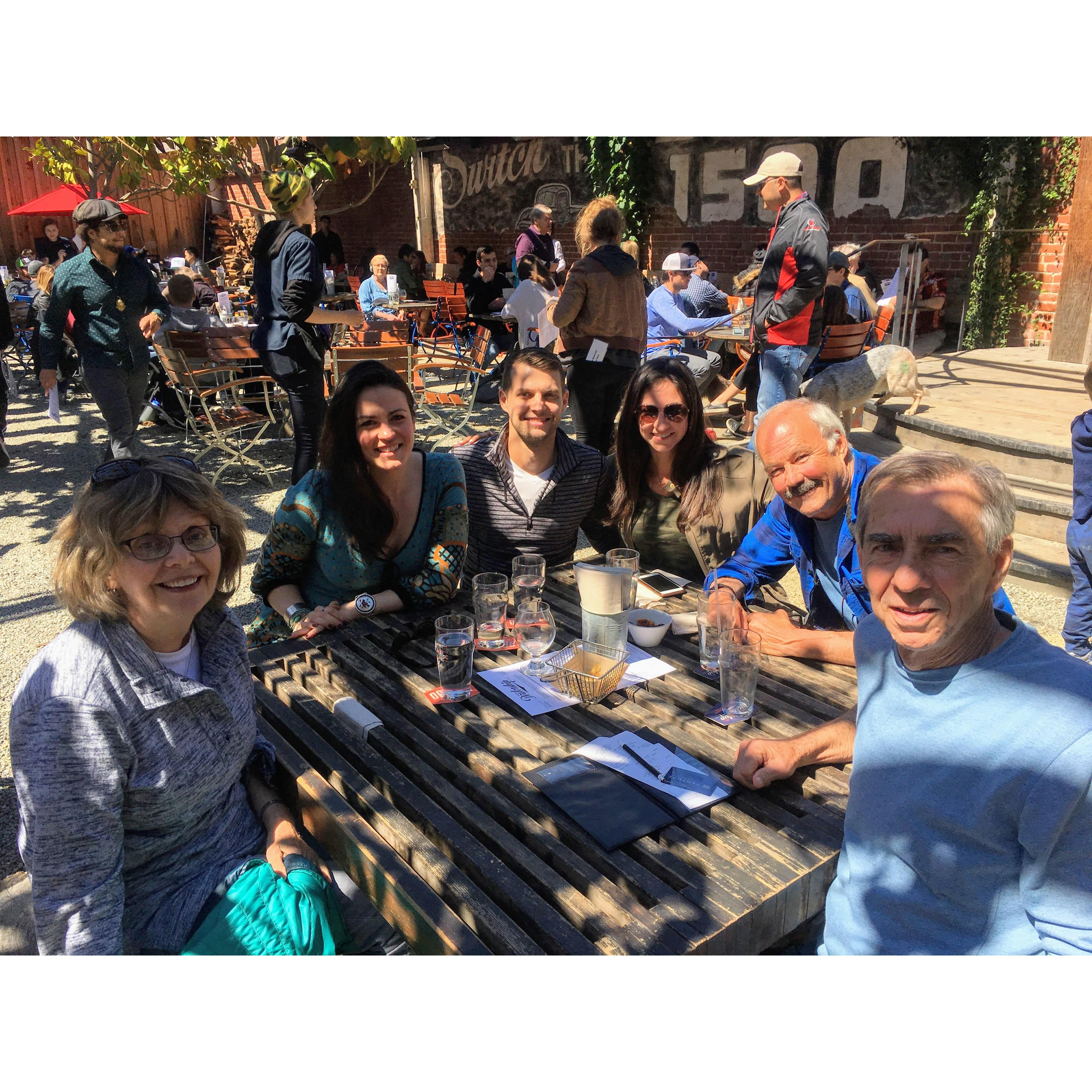April 2017. Good times with our families in our old stomping grounds of Oakland.