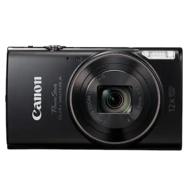 Canon - PowerShot ELPH 360 HS A Full HD Video 20.2-Megapixel Digital Camera - Black
