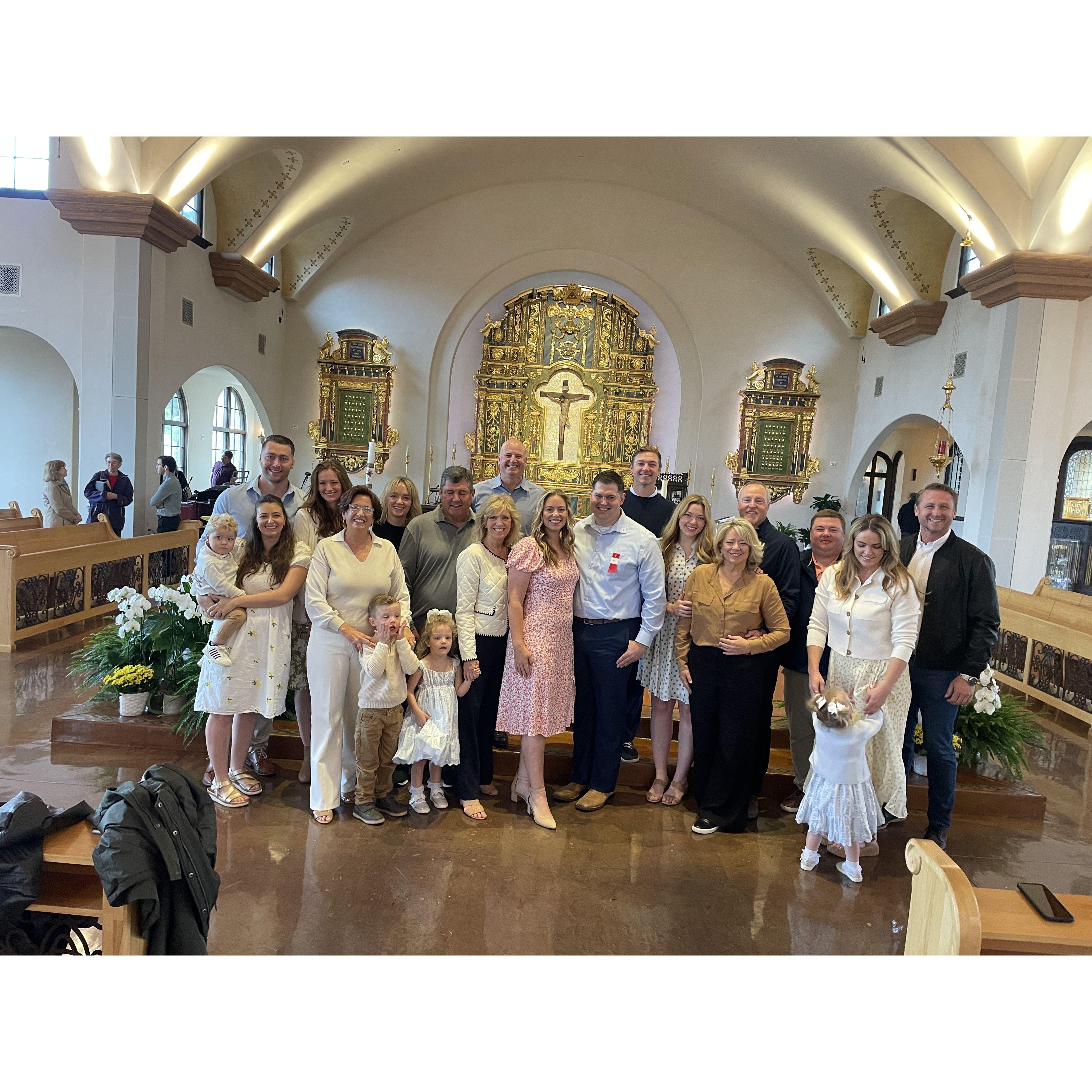 Alexa's family and our friends for Isaiah's full communion