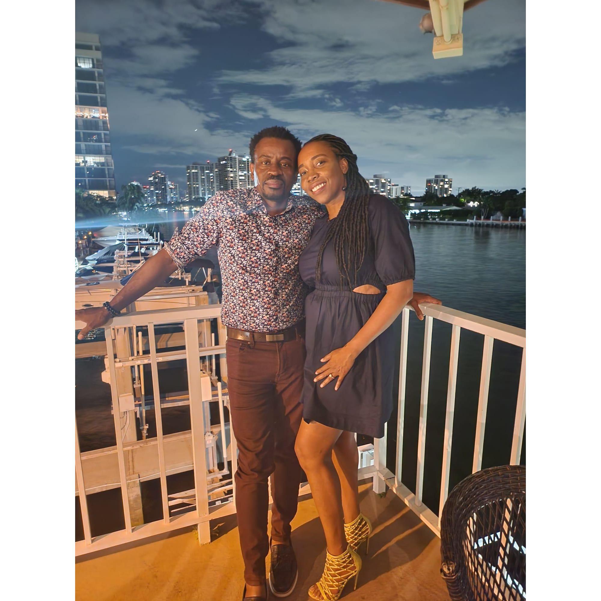 At night on the town