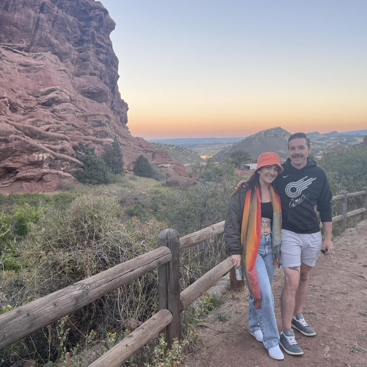 One of our first dates - a concert at Red Rocks