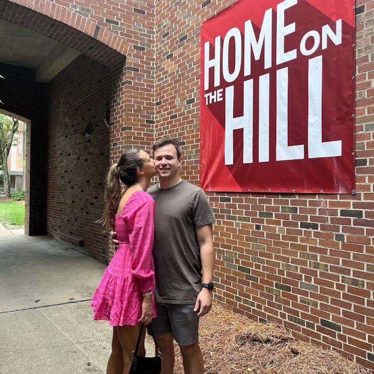 The exact spot on Denison's campus where we first locked eyes.