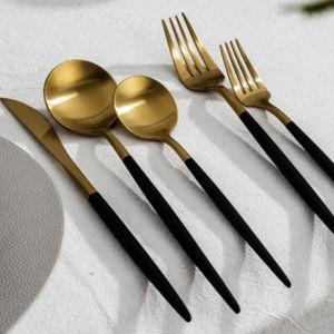 Set of 12 French Flatware with Black Handles