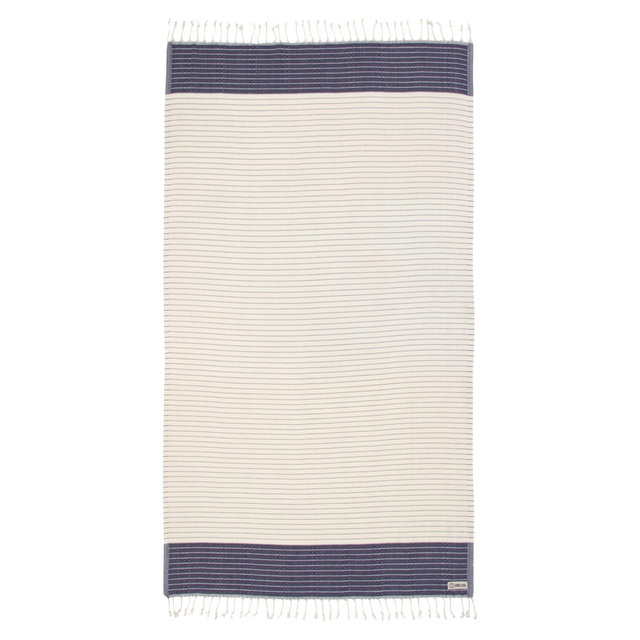 Sand Cloud Turkish Beach Towel - Letoon (Navy)