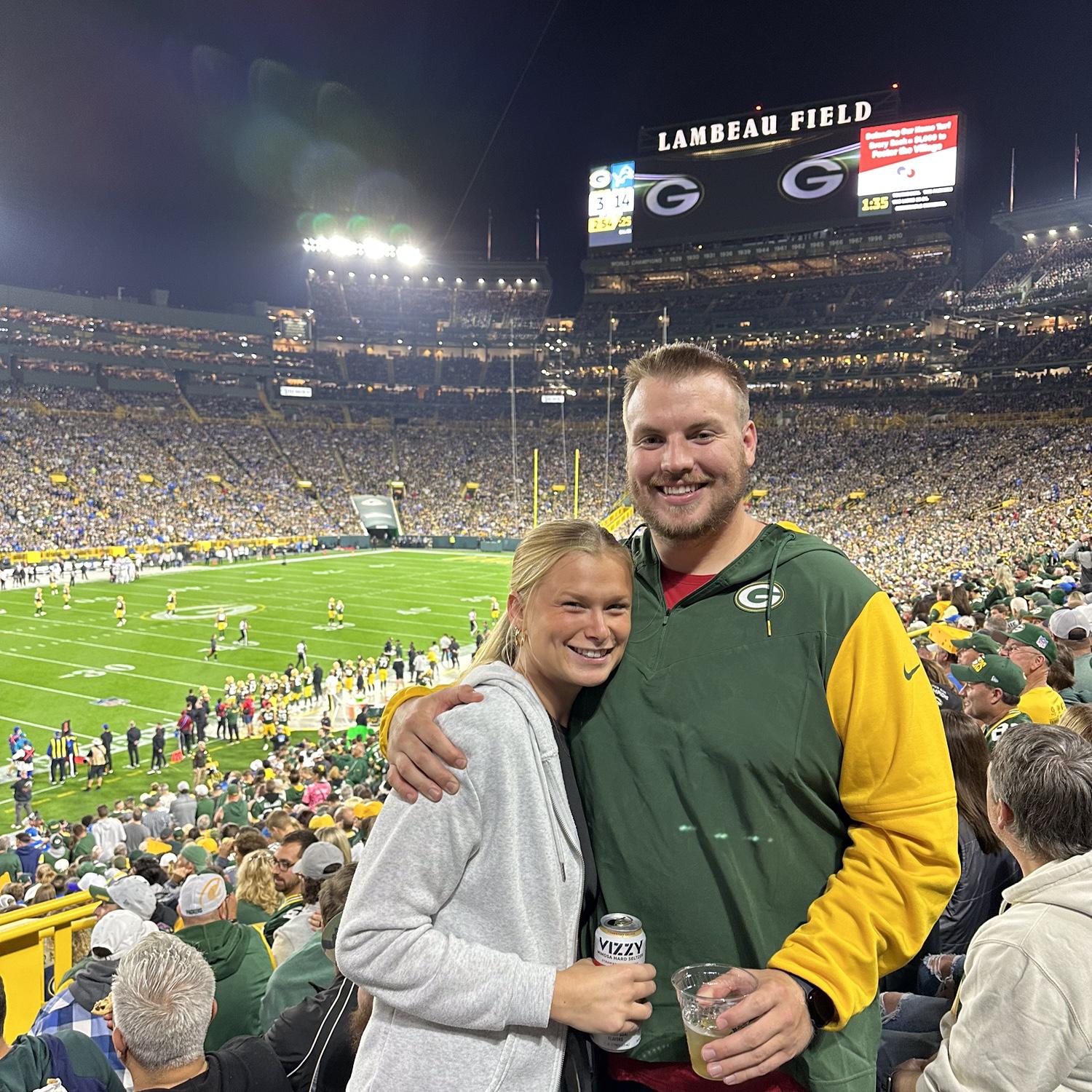 Packers game at Lambeau Field