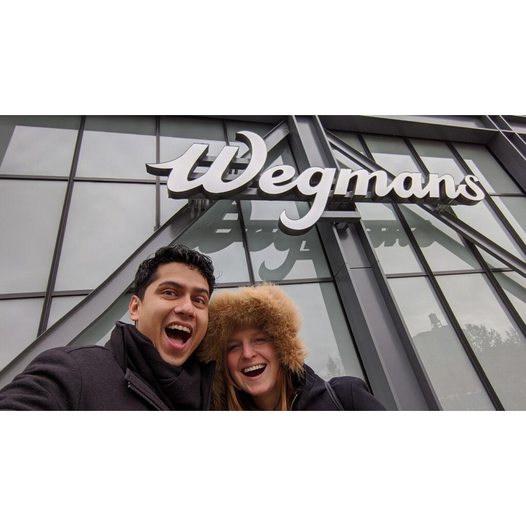 Outside one of our beloved places - Wegmans!