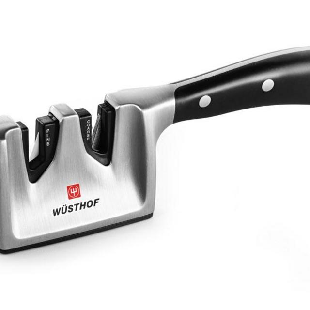 Wusthof Ikon Knife Sharpener Pull Through Hand-Held Stainless Steel | Cutlery and More