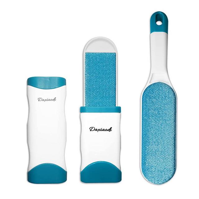 2 Pack Furniture Lint Remover Brushes, Double Sided Loose Hair Catcher Brushes Self Cleaning Brushes for Lint, Pet Hair Remover，Hair Cleaner Brushes for Furniture, Clothes, Sofa, Carpet
