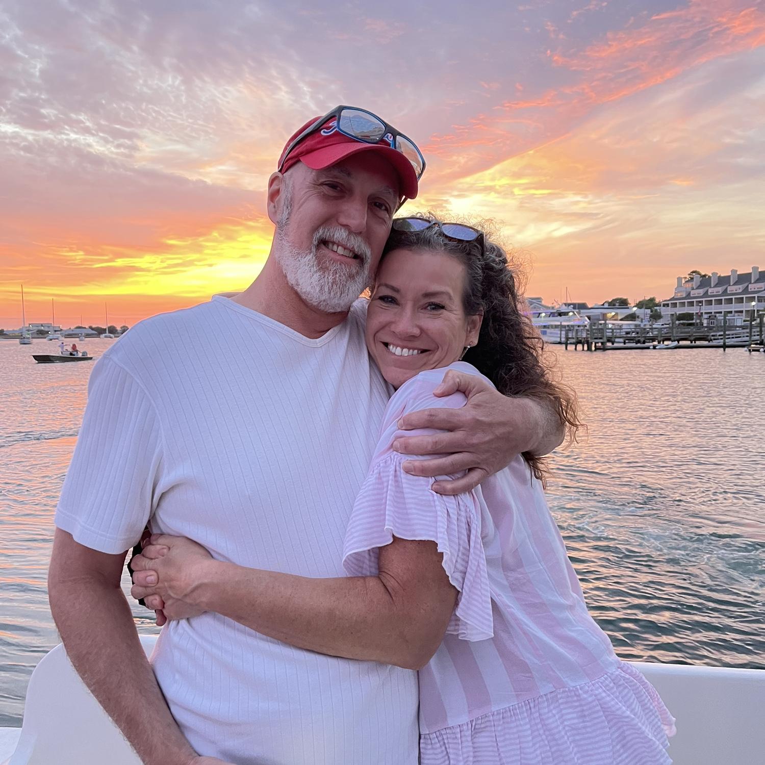 This is Dawn's sister Laurie (Stoos) and Pat Keryan. Laurie is sure to keep everyone entertained on the dance floor! As a kid, she turned her bedroom into a disco and hasn't stopped grooving since!