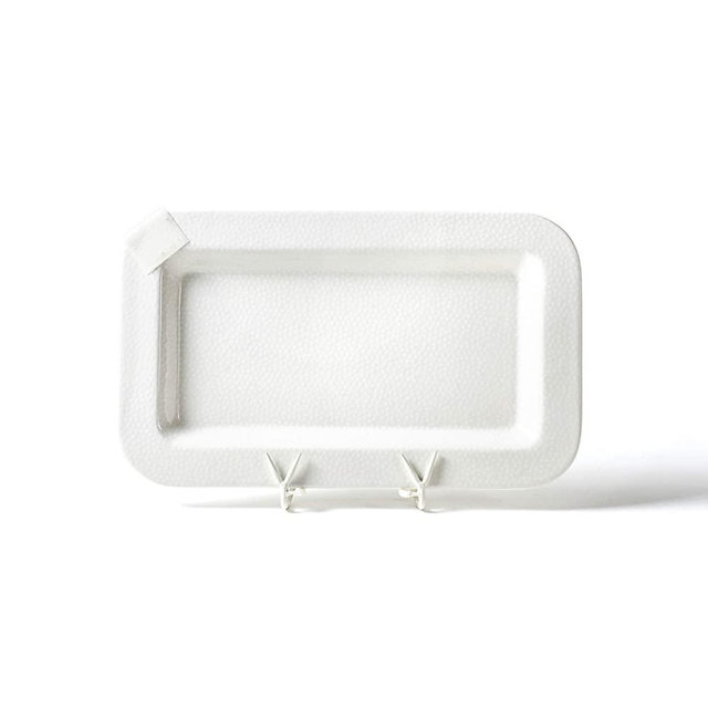 Happy Everything! White Small Dot Mini Entertaining Rectangle Platter