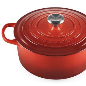 Le Creuset Enameled Cast Iron Signature Round Dutch Oven, 5.5 qt., Cerise