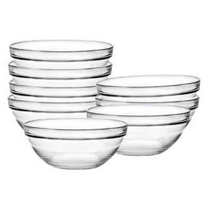 Duralex Chefs 8 pc Glass Condiment Bowl Set - Clear