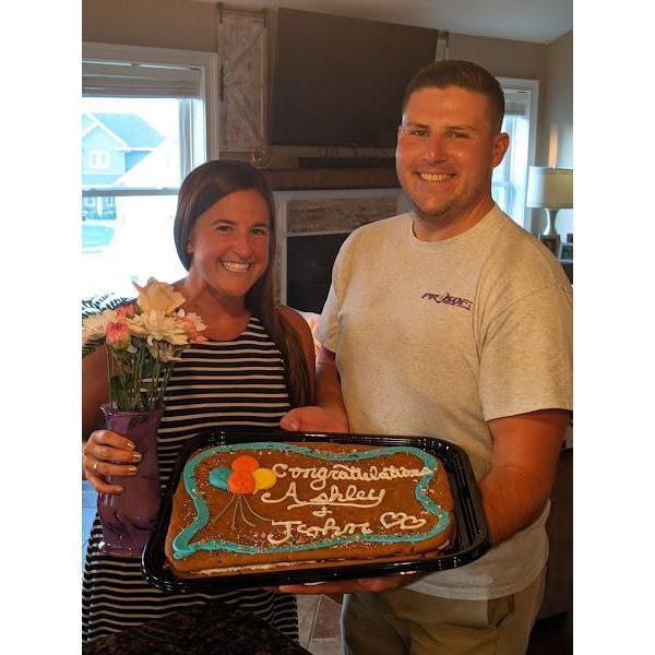 Celebrating our engagement back home!
