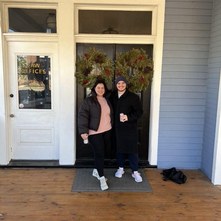 At the lawyer's office after we bought our house!