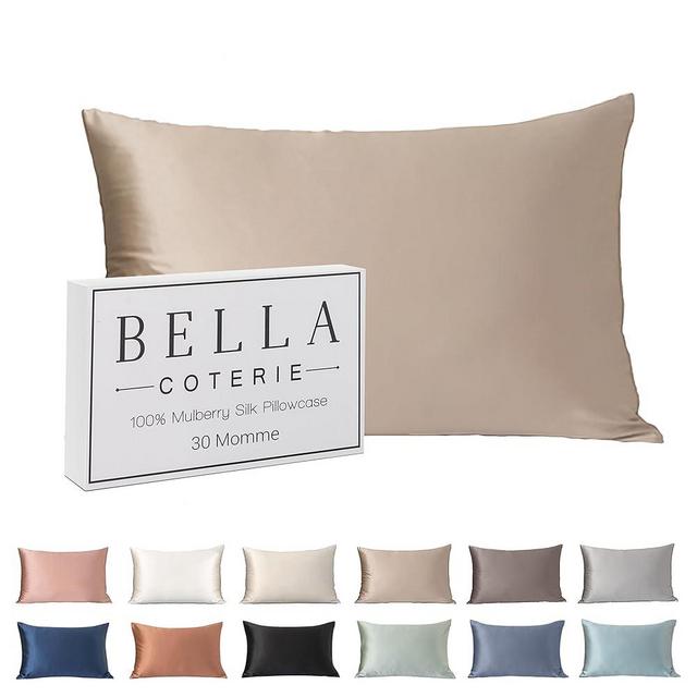 Bella Coterie Luxury Silk Pillowcase for Hair and Skin | 30 Momme | 100% Pure 6A Mulberry Silk | Super Soft | Perfectly Plush [King, Champagne]