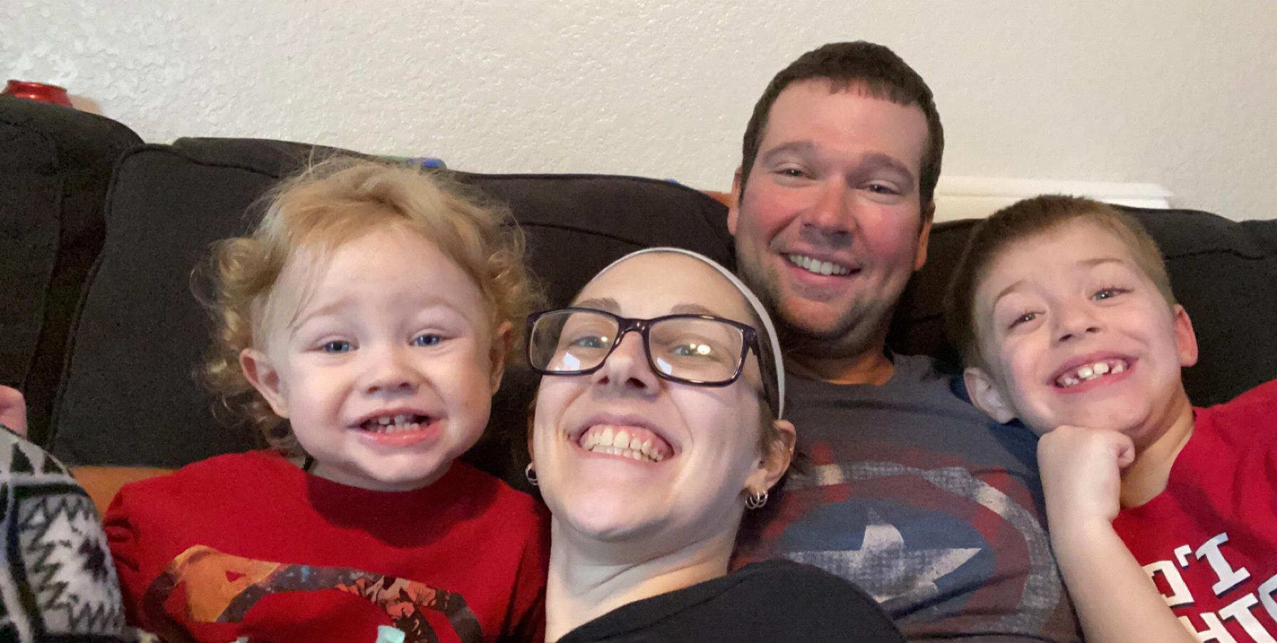 First family Picture where Eli understood “Smile”!