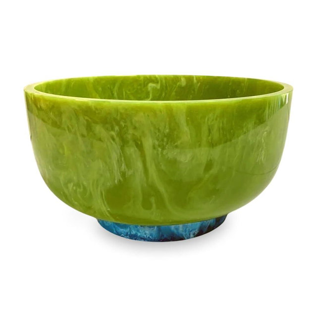 Beatriz Ball RESIN Rio Large Bowl with Base - Green and Blue