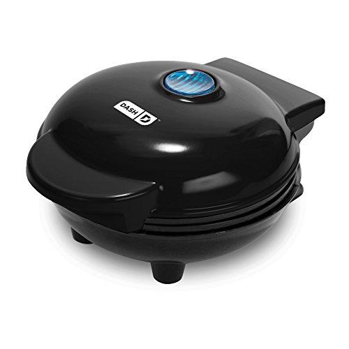 Dash DMS001BK Mini Maker Electric Round Griddle for Individual Pancakes, Cookies, Eggs & other on the go Breakfast, Lunch & Snacks with Indicator Light + Included Recipe Book - Black