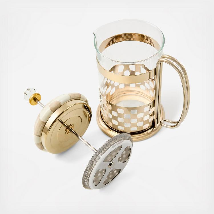 MacKenzie-Childs, Mocha Check French Press | Zola