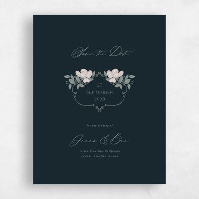 Blue Wedding Save the Date - Marmillo Portrait