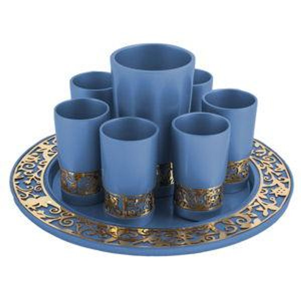 Yair Emanuel Pomegranate Kiddush Cup Set - Variety of Colors