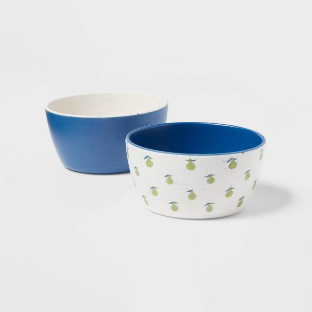 7oz 2pk Bamboo and Melamine Pear Mini Bowls - Threshold™