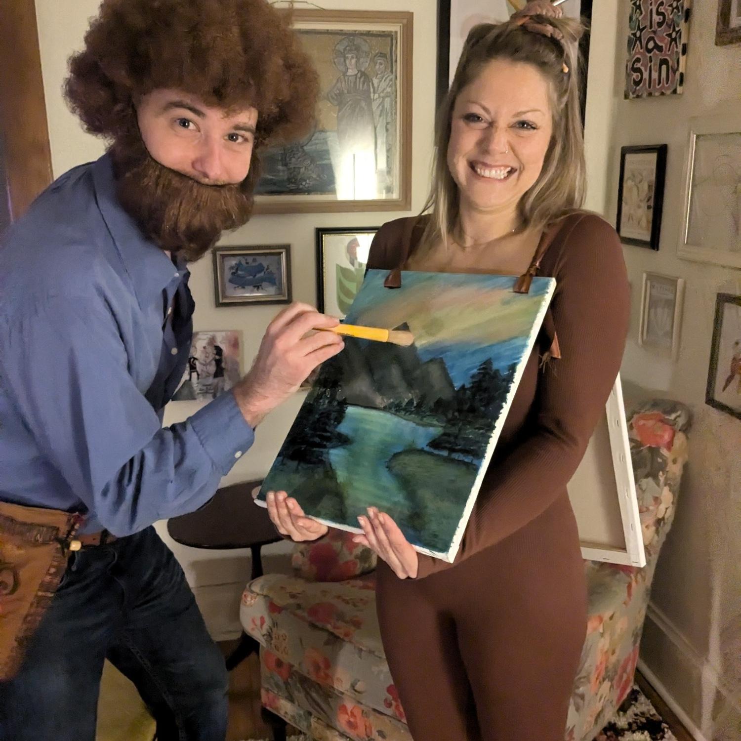 Halloween 2024 - Bob Ross and his (very beautiful) canvas 🥰