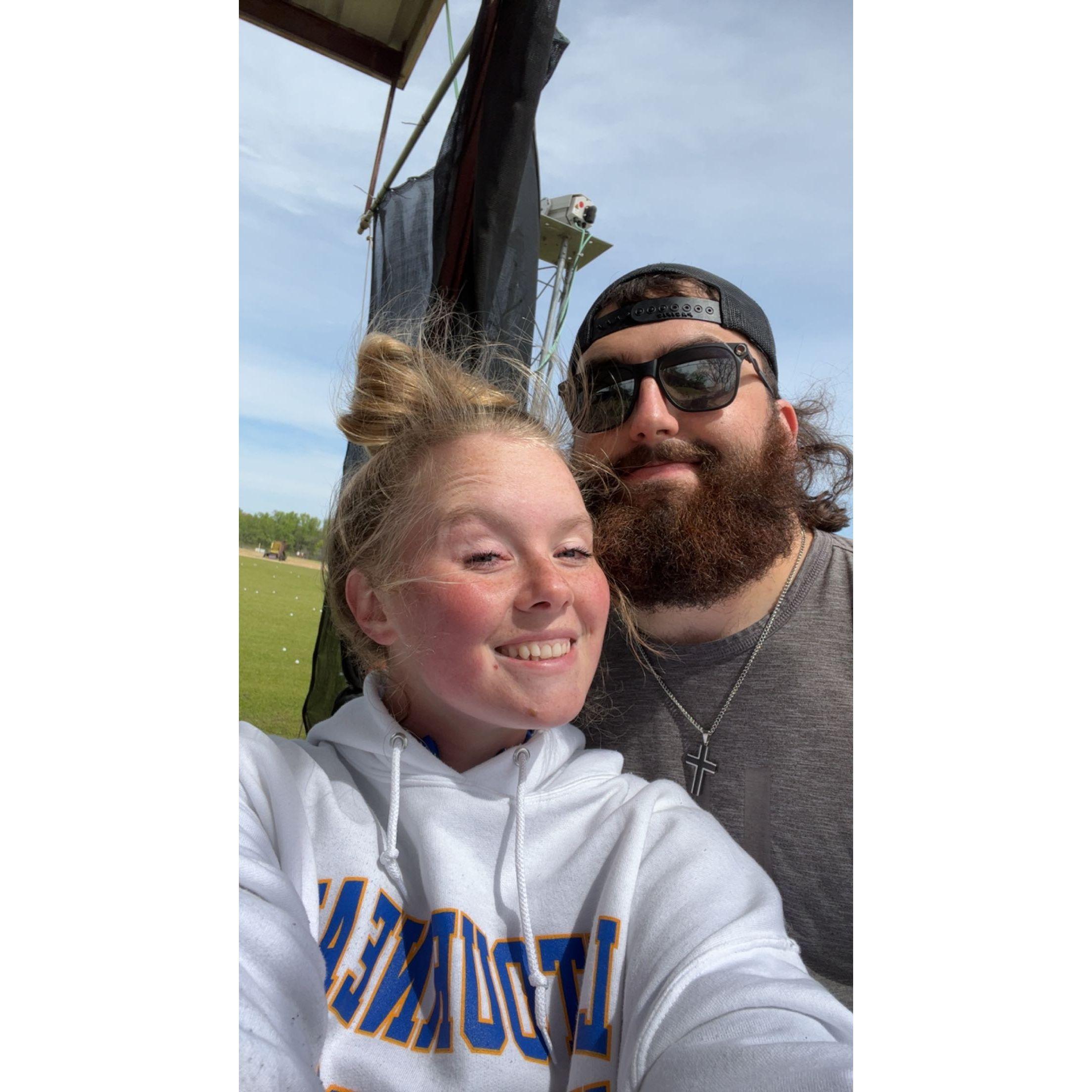 Golf date at the driving range!!
