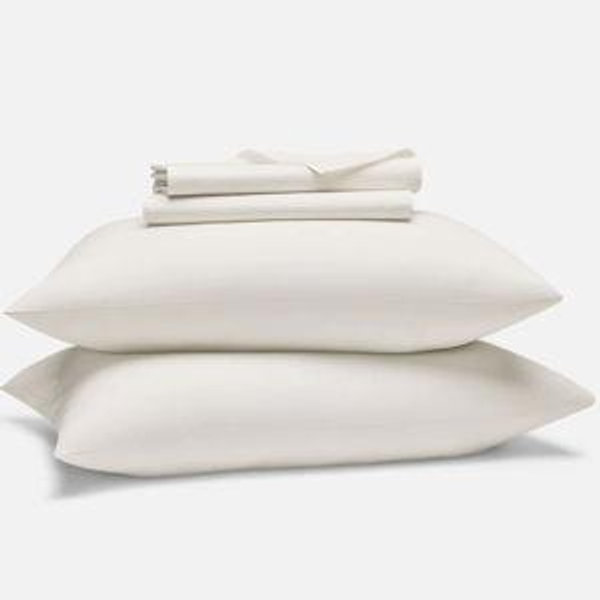 Brooklinen Classic Percale Core Sheet Set, Queen, Cream