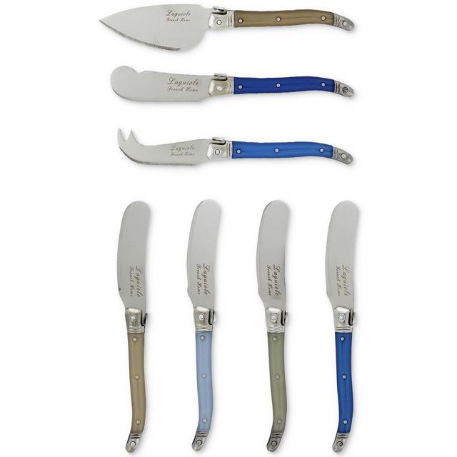 French Home Laguiole 7-Pc. Cream & Blue Cheese Knife & Spreader Set