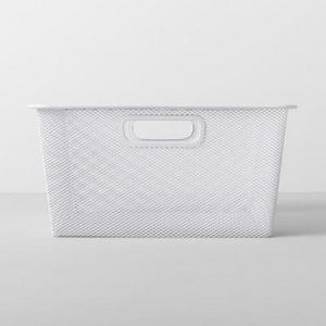 Short Metal Sweater Bin 13"W X 13"D X 6.25"H - White - Made By Design™