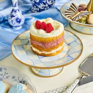 Sky Check Mini Pedestal Platter
