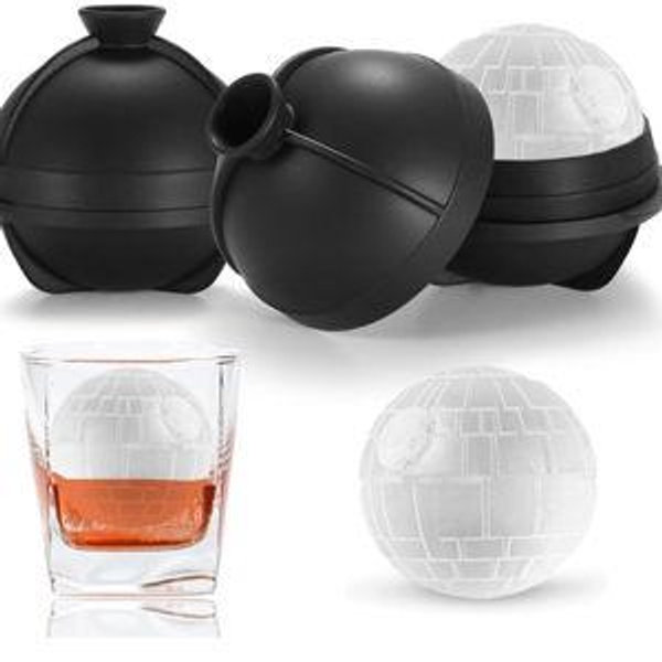 Nax Caki 3D Star Wars Death Ball Ice Cube Mold, Star Wars Gifts Stocking Stuffers Ideas for Adults Men Women, 2.5" Large Silicone Round Ice Cube Tray for Cocktails,Bourbon,Whiskey,Brandy