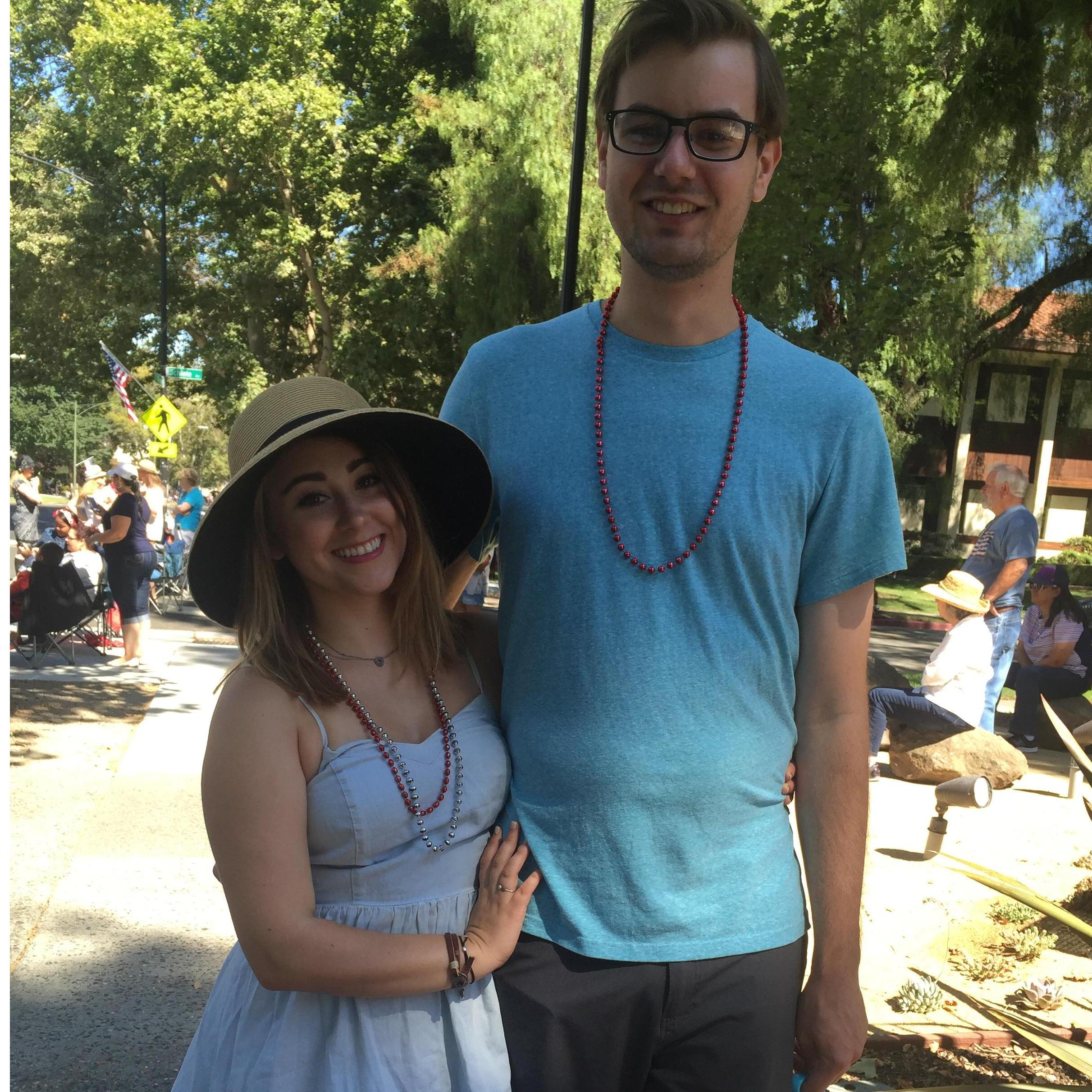 Watching the world's worst 4th of July parade in San Jose with excellent company.