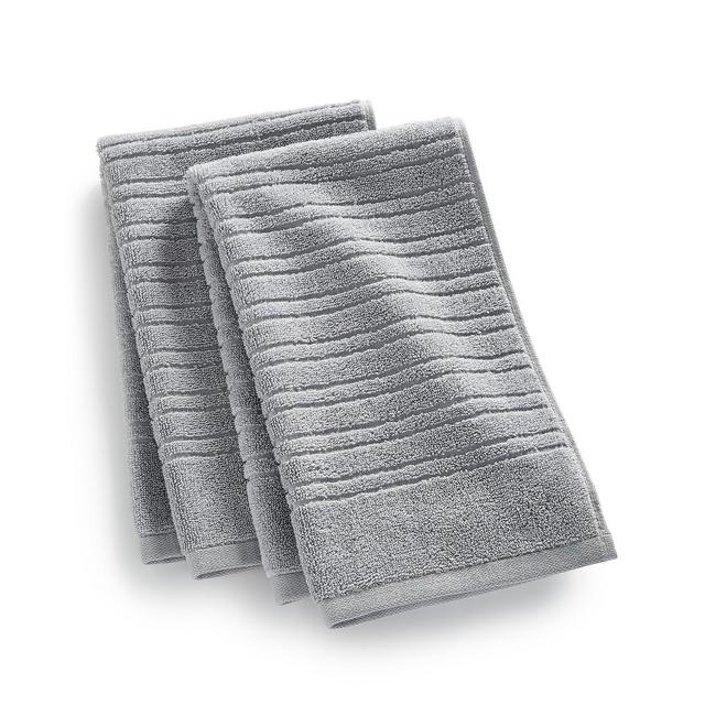 Home Design Quick Dry Cotton 2-Pc. Hand Towel Set, Created for Macy's