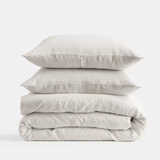 Linen Duvet Cover Set | Quince | Sand | King