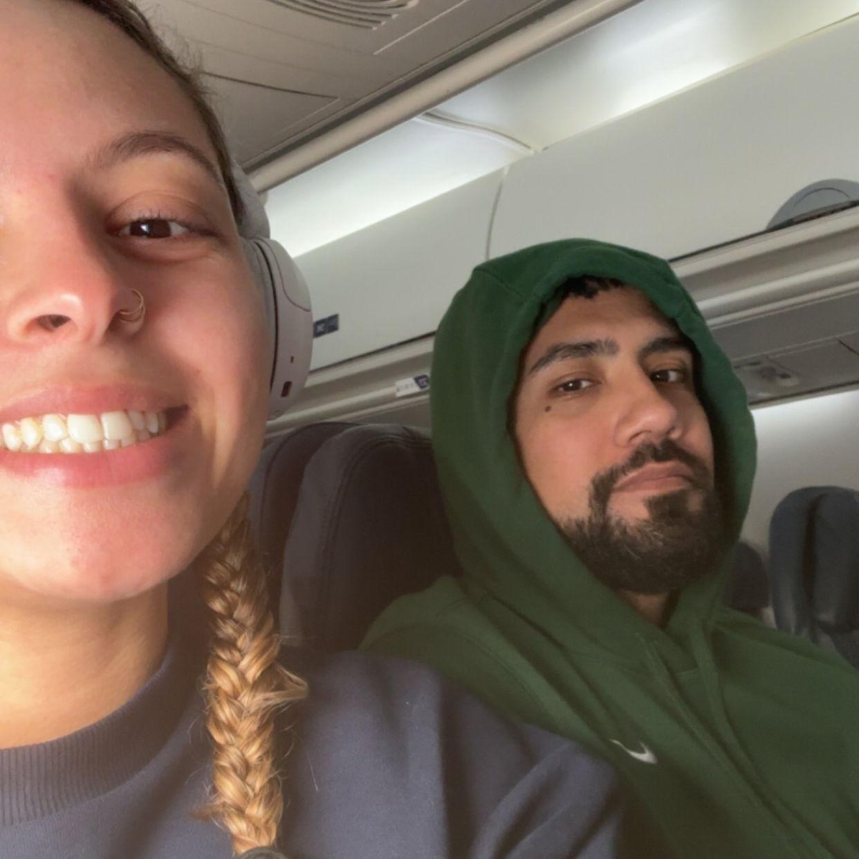 Our first plane ride together!
