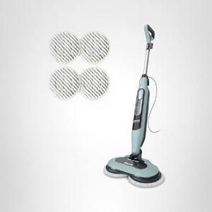 Shark Steam & Scrub Steam Mop, All-in-One Scrubbing and Sanitizing Hard Floor Cleaner, LED Headlights, 4 Dirt Grip Soft Scrub Pads Included, XL Water Tank, Swivel Steering, Hawaiian Grey, S8001