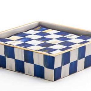 royal check cocktail napkin holder
