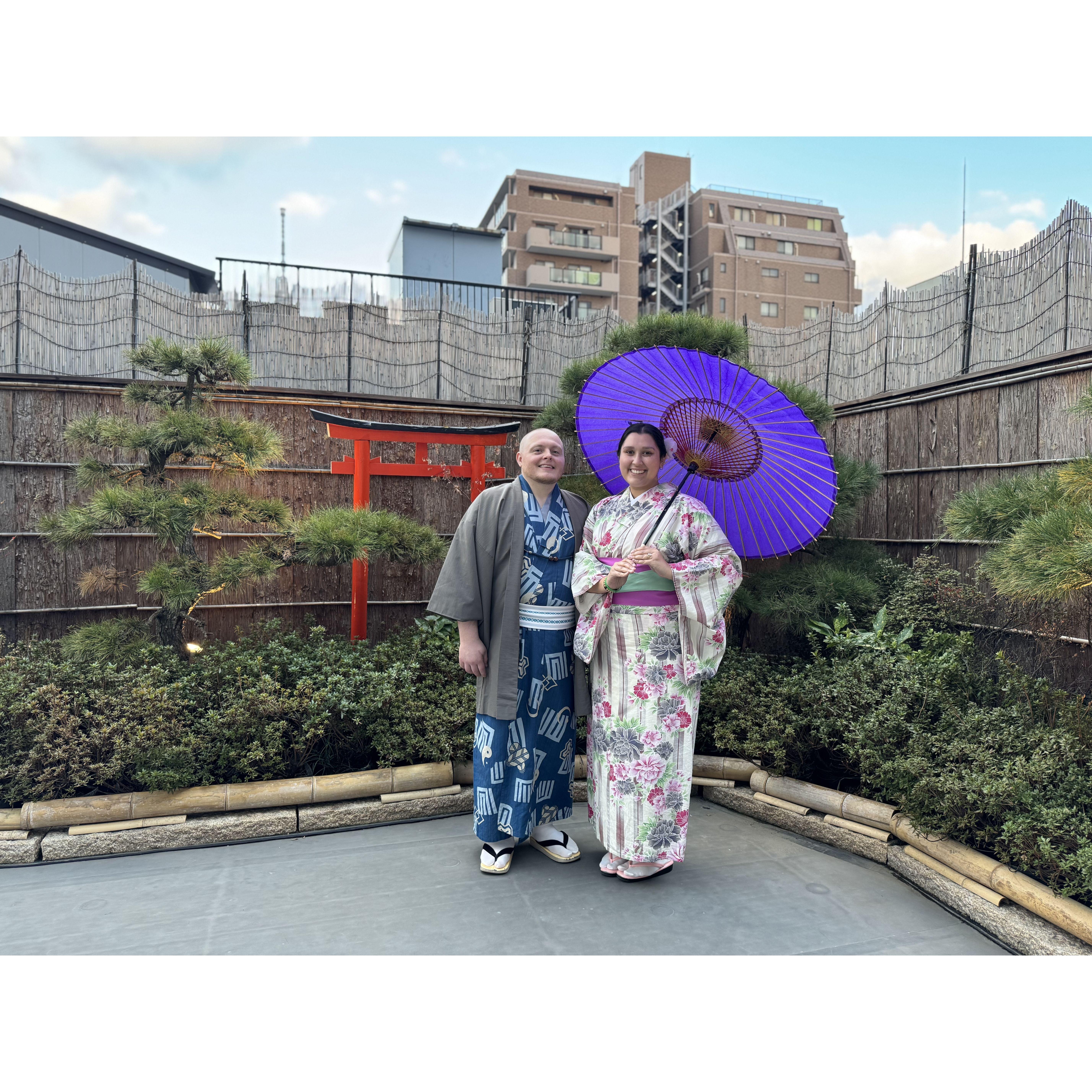As part of attending a tea ceremony, we got to wear traditional yukata outfits while in Japan! 3.20.25