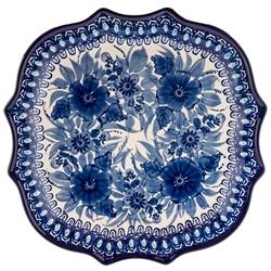 Polish Art Center -Unikat Polish Pottery Stoneware Fluted Luncheon Plate U214
