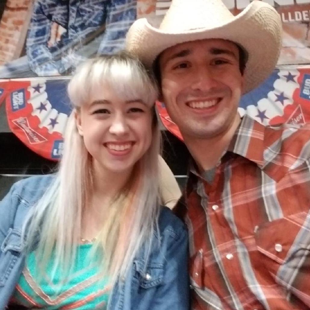 Grant and Bailey enjoying a rodeo on one of their first few dates.