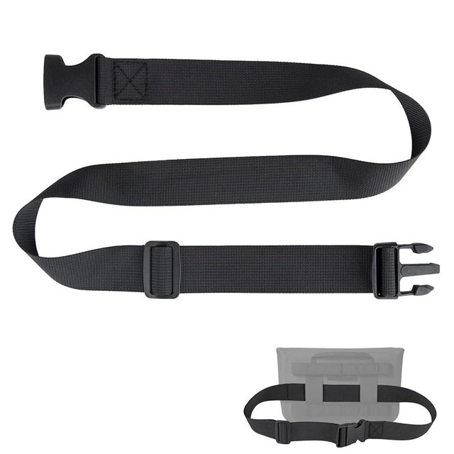 Fevbcnrj Nylon Strap with Buckle Compatible with Yeti Sidekick SideClick, 1.18" x 39.37" Adjustable Quick Release Buckle Strap, Attach to Dry Gear Case for Wear, Ideal for Outdoor Activities, Black