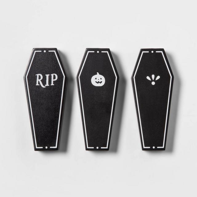3pk Mini Wood Coffins Halloween Decorative Set - Hyde & EEK! Boutique™