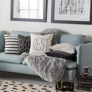 Glyph Rest Throw Pillow