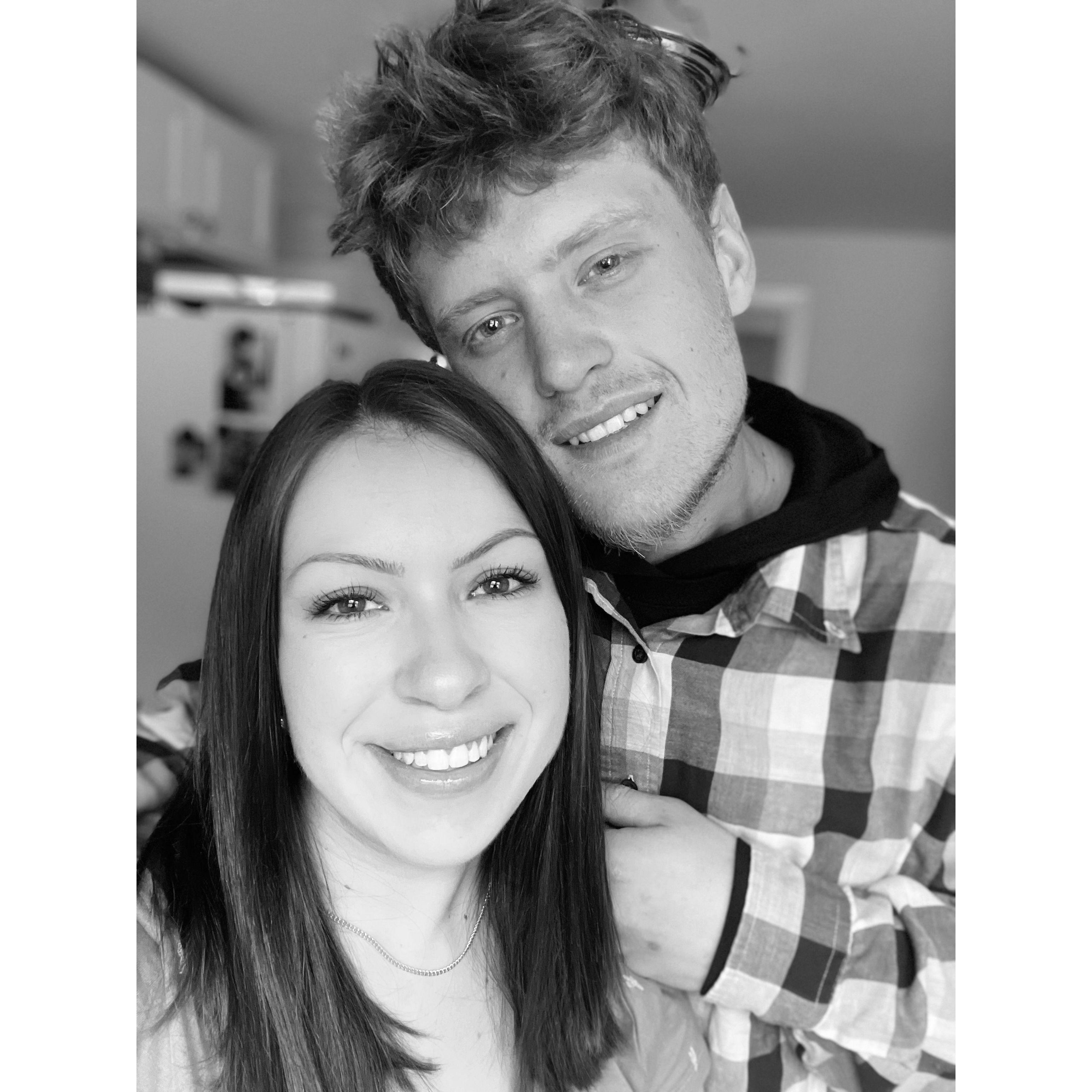 This picture was taken when we moved into our first home together.