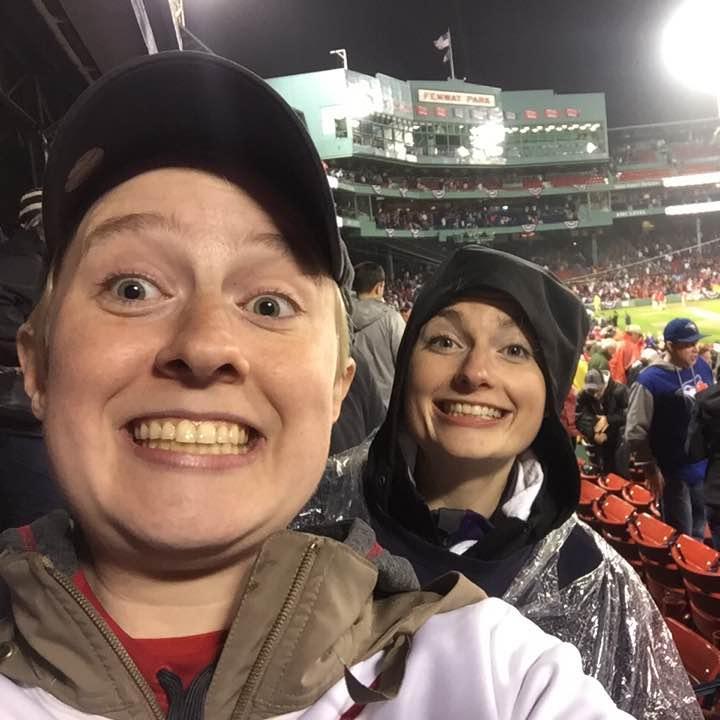 Here we are at a Red Sox game, compliments of Jen's bosses! This was the night we saw the last homerun of Big Papi's career.