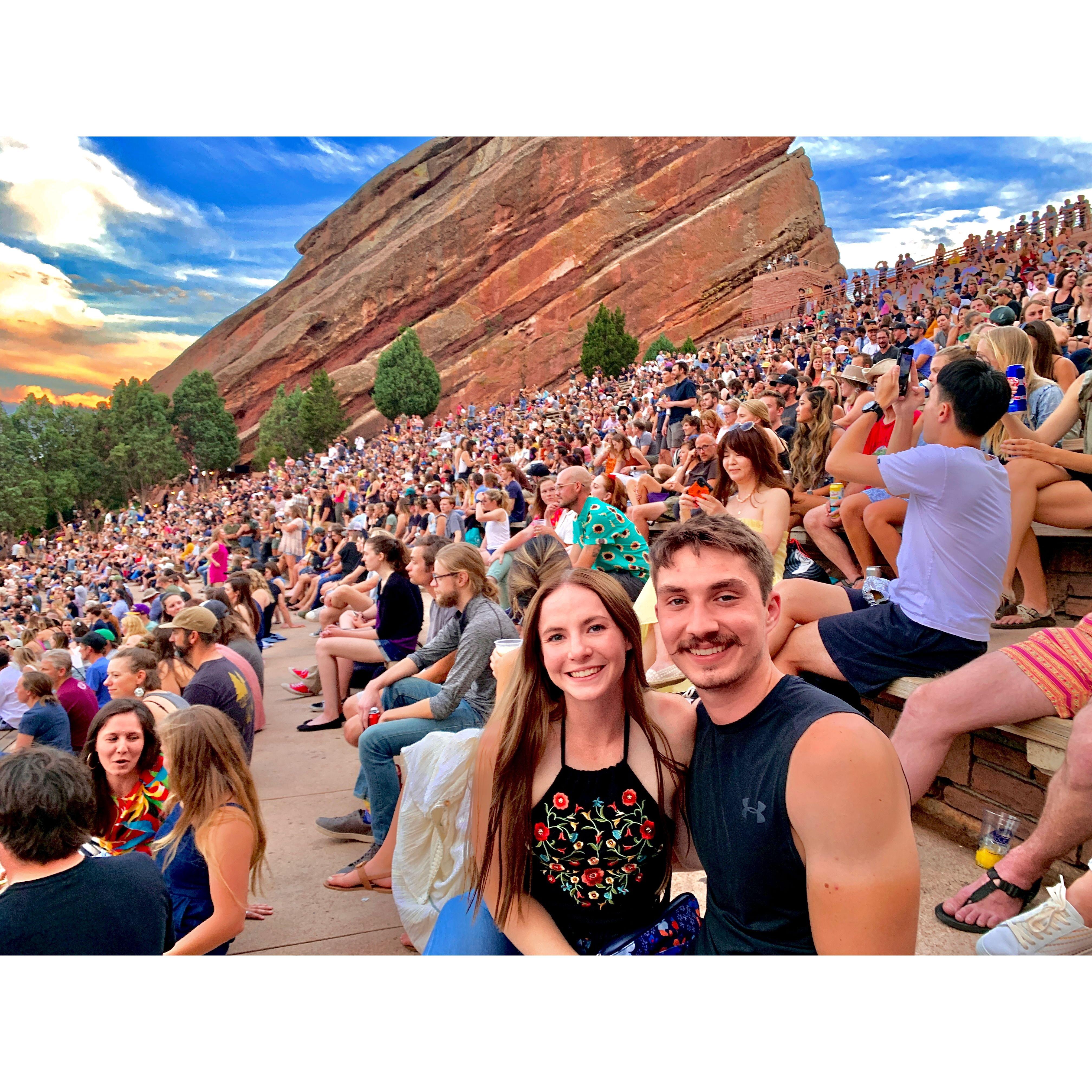 Our first show at Red Rocks!